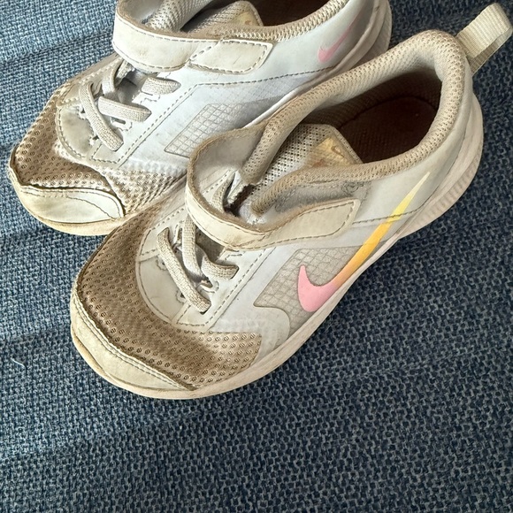 Nike Tan and Pink Velcro Strap Sneakers - Picture 4 of 6